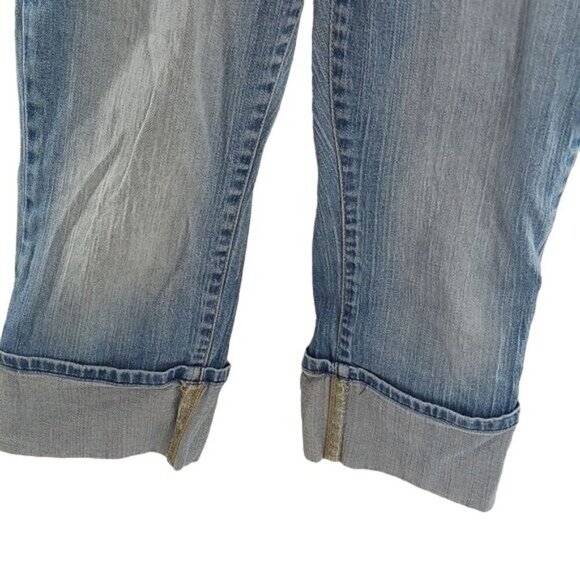 Gap Jeans Blue Denim Low Rise Cropped Stretch Y2K Womens Size 6 - Picture 3 of 6